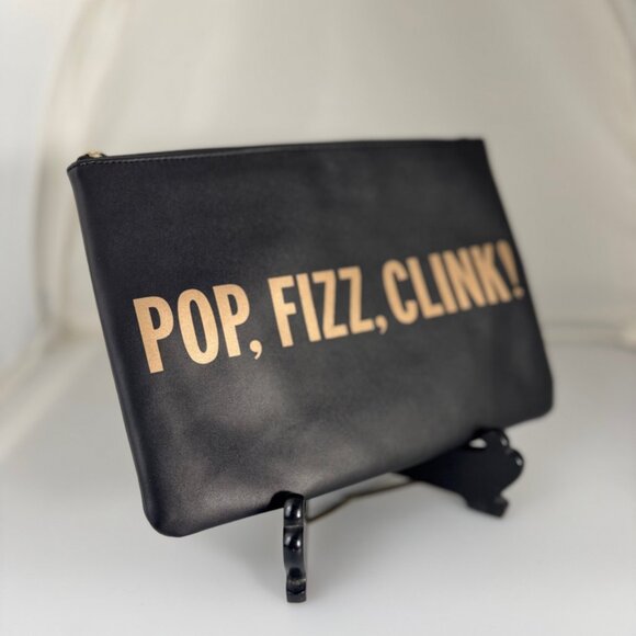 Kate Spade “POP, FIZZ,CLINK!” Zipper Pouch Cow Leather - Picture 4 of 11